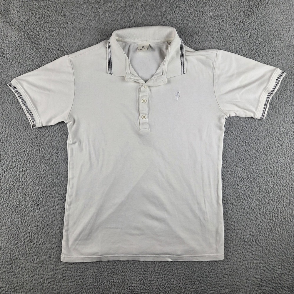 Father Sons Polo Shirt Mens L (M) White Short Sleeve Casual
